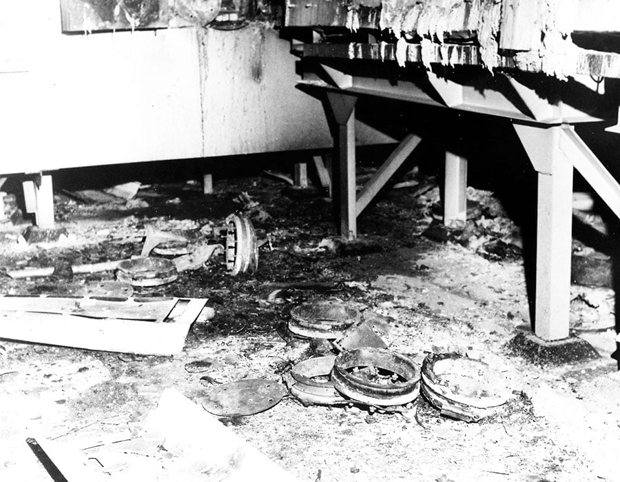 Trusted-Ally-Home-Care-rocky-flats-plant-debris-around-the-base-of-a-glovebox-destroyed-by-the-1969-plutonium-fire